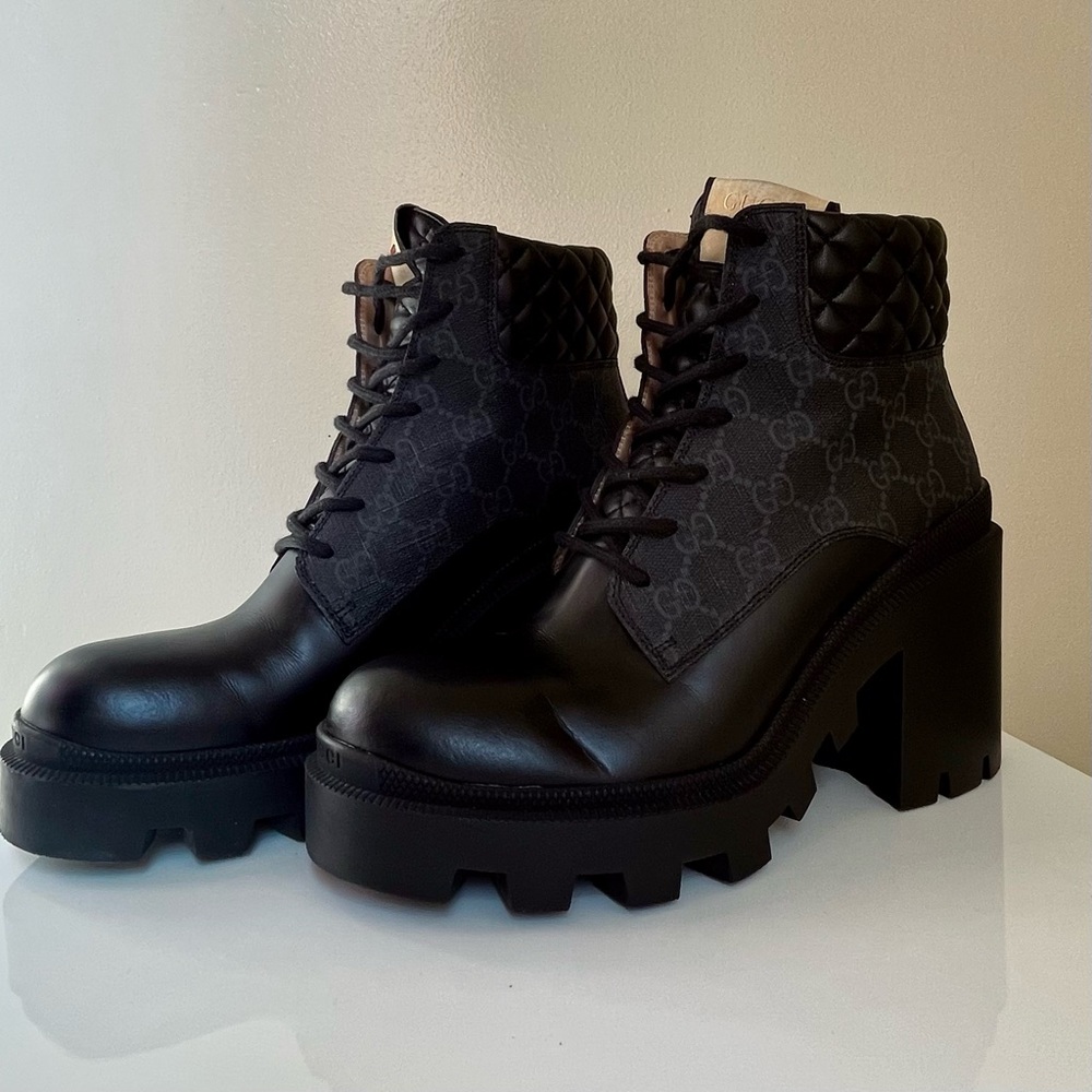 Gucci Apollo GG Supreme Samoa quilted combat boots - Picture 8 of 11